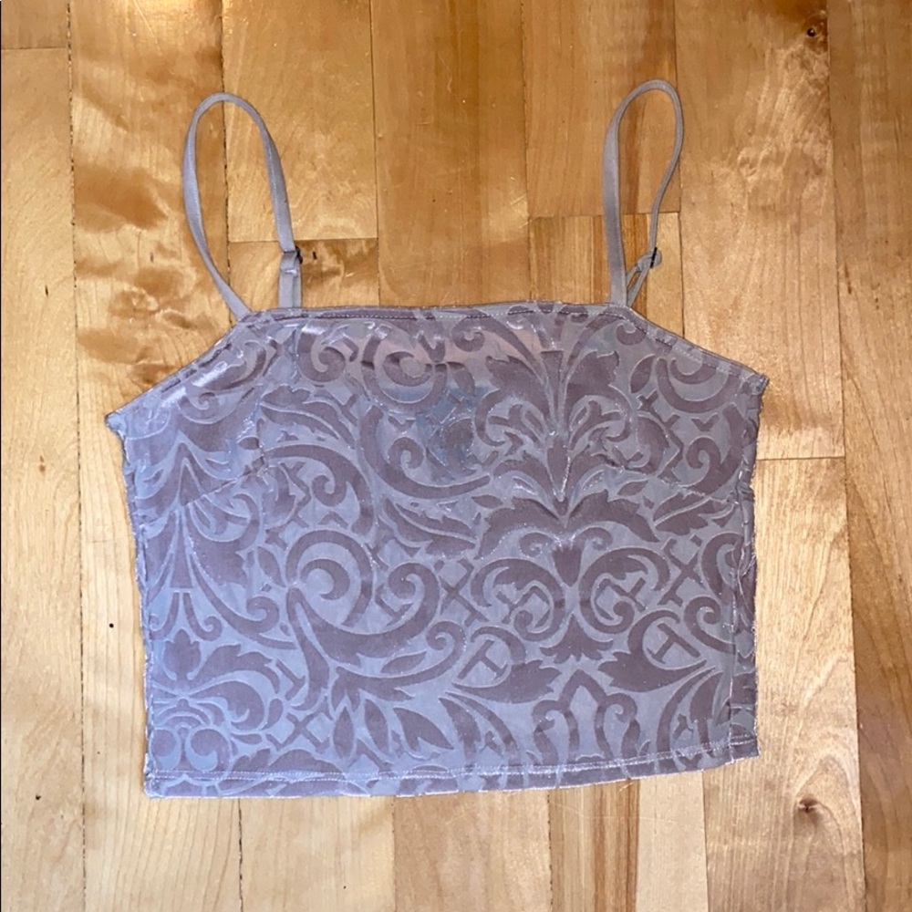 Velvet textured crop top
